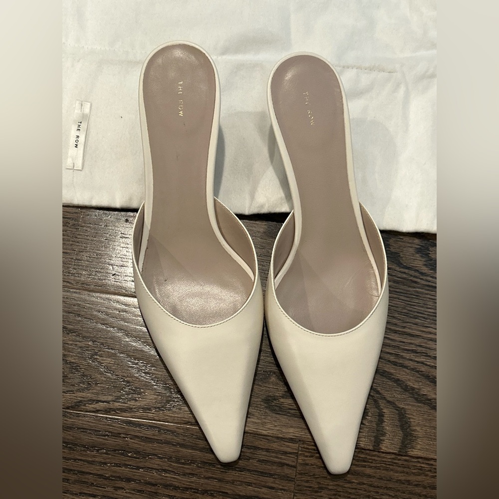 The Row White Cybil Mules Size 39.5 - Picture 2 of 7